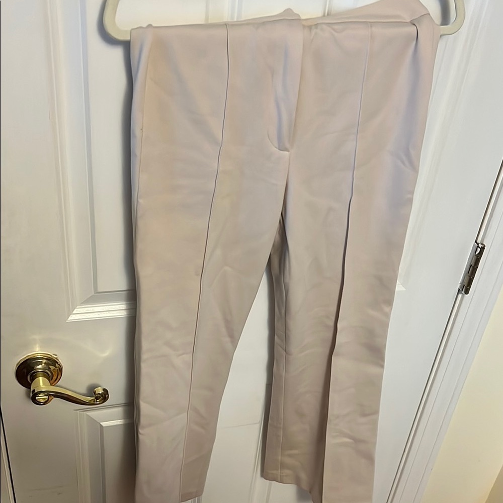 Tibi size 2 Elegant Cream Women's flare cropped Pants